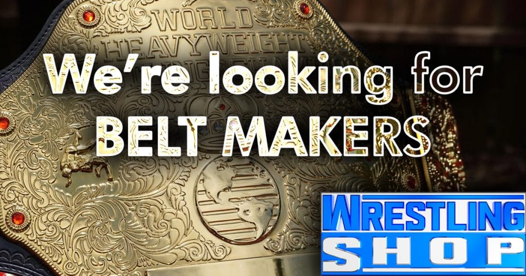 Seeking skilled replica belt makers/designers to partner with Shop Wrestling Network. Create WCW, WWF, WWE, AEW, and CWF championship belts. Contact us at +1 (484) PINFALL or through our contact form.