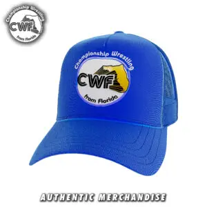 Own a piece of Florida wrestling history with a licensed Championship Wrestling from Florida retro trucker snapback hat.