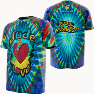 Shop the tye-dye polyester dude love wrestling tee | mick foley featuring the mick foley design, made for live events, watch parties, collections.